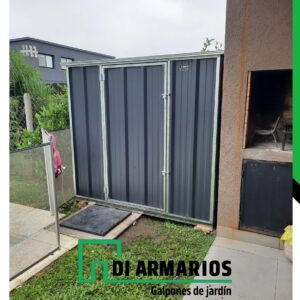 ARMARIO DE JARDIN COLOR GRIS TOPO 2X1