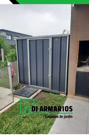 ARMARIO DE JARDIN COLOR GRIS TOPO 2X1