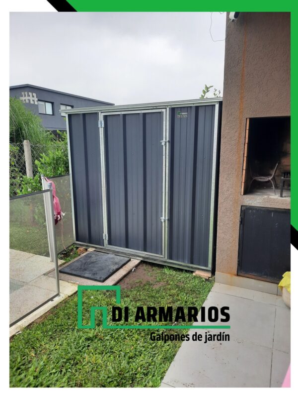 ARMARIO DE JARDIN COLOR GRIS TOPO 2X1
