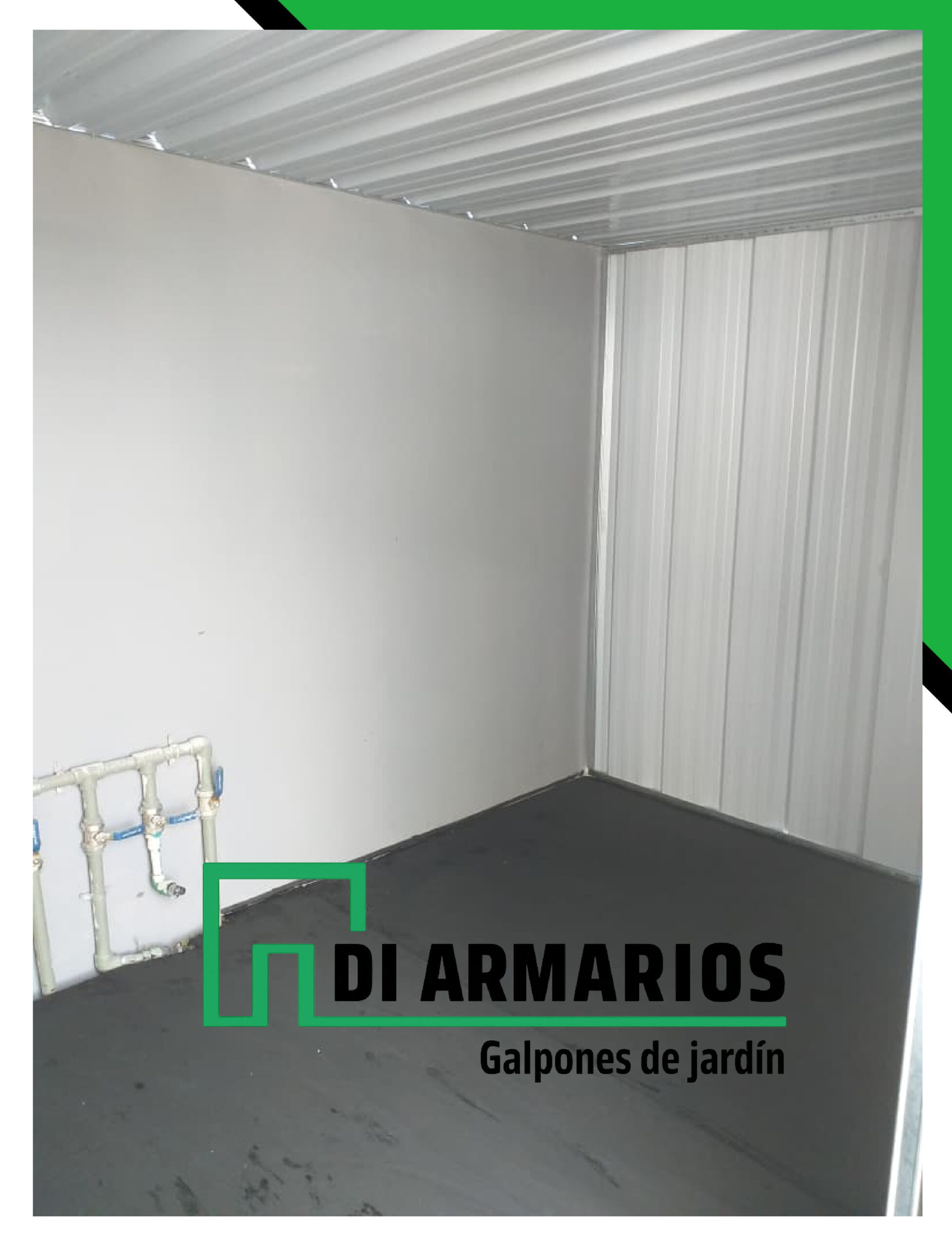 Armario De Jardin Negro Amurado - Image 3